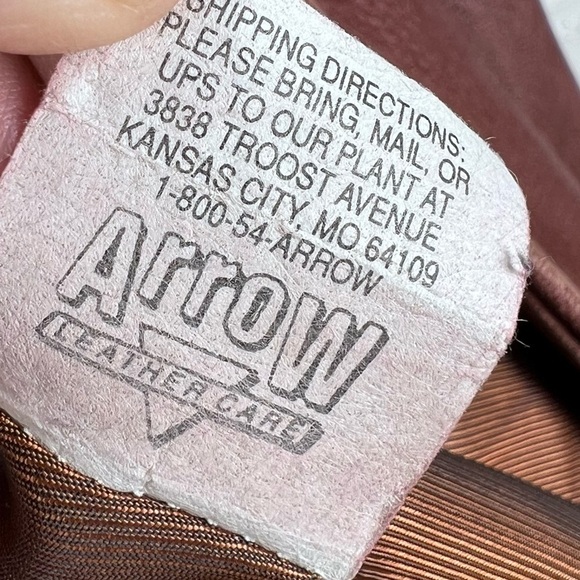 VINTAGE THE TERRITORY AHEAD Brown Pebbled Leather Jacket Snap Front - Picture 12 of 13